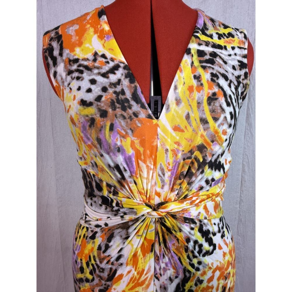 Peter Nygard Women's Sleeveless Maxi Dress Sz 8 Multicolor Animal Print D353 - Picture 2 of 11